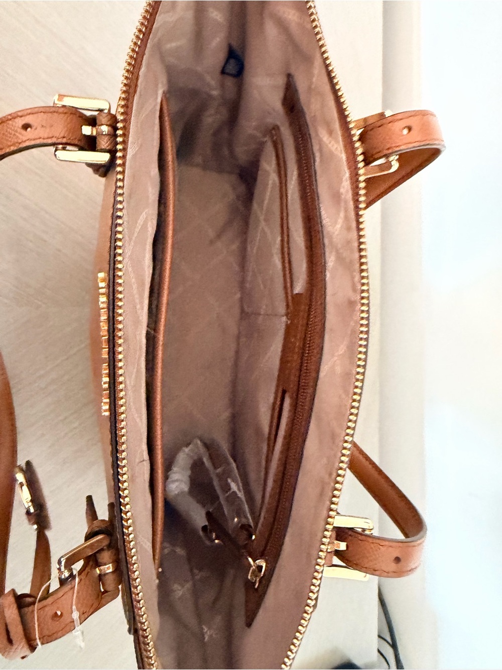 Michael Kors Saffiano Leather Tote in Cognac - Picture 4 of 4